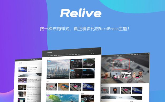WordPress主题 Relive 3.1自媒体博客模块化WP主题模板
